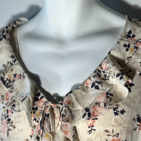 Torrid SZ1=14/16 Babydoll style pink floral top Romantic Fairy Boho Cottage - Picture 4 of 9